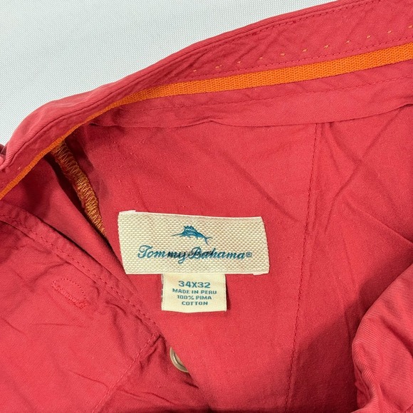 Tommy Bahama Chino Pants‎ Mens 36x30 Red Pima Cotton Straight Leg Twill Slacks - Picture 9 of 10